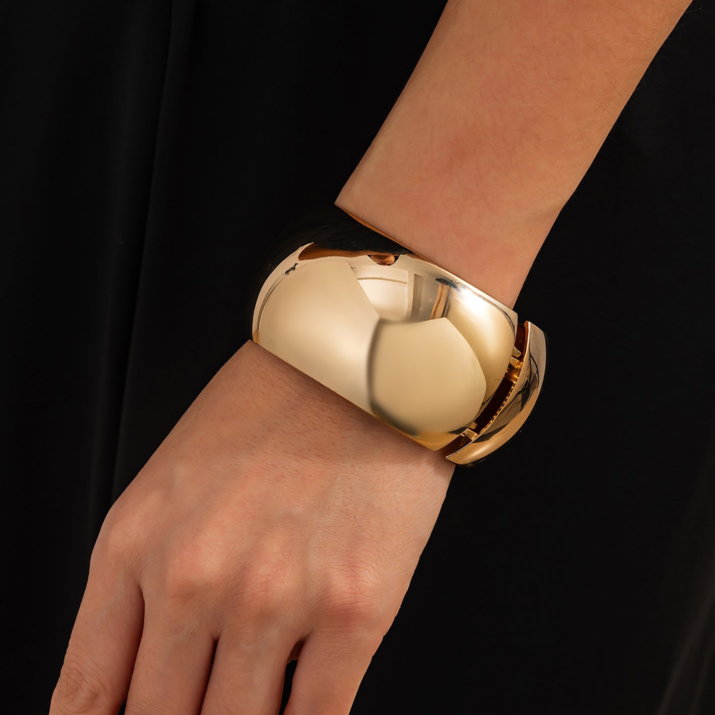 Gold-Plated Bangle-Style Bracelet