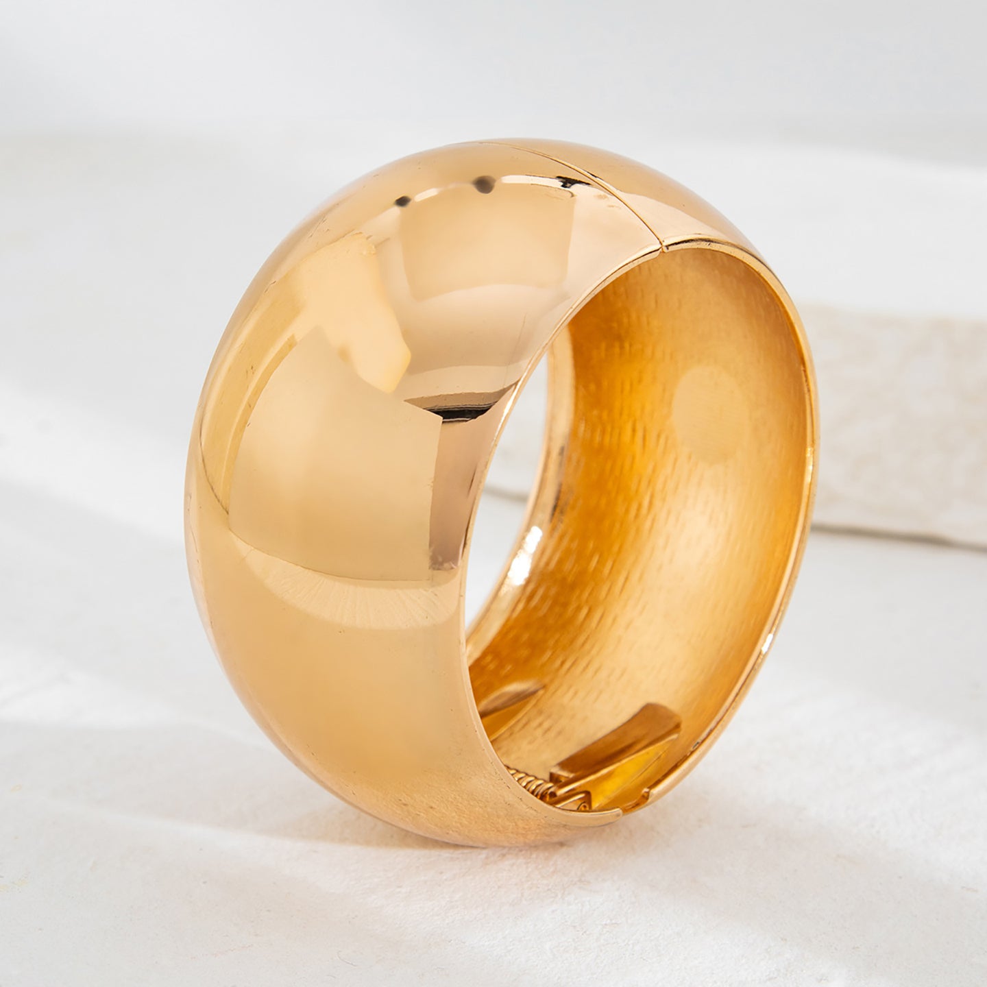 Gold-Plated Bangle-Style Bracelet