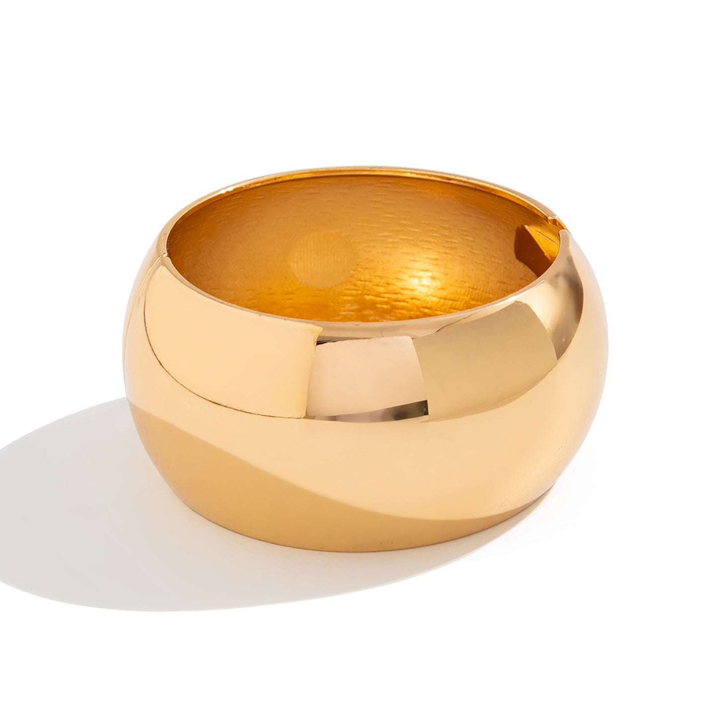 Gold-Plated Bangle-Style Bracelet