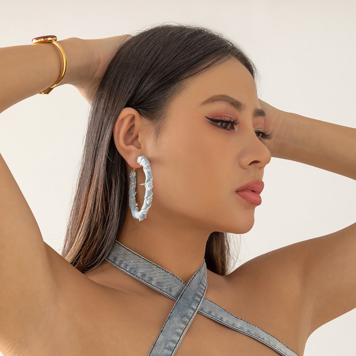 Circular Half Hoop Earrings