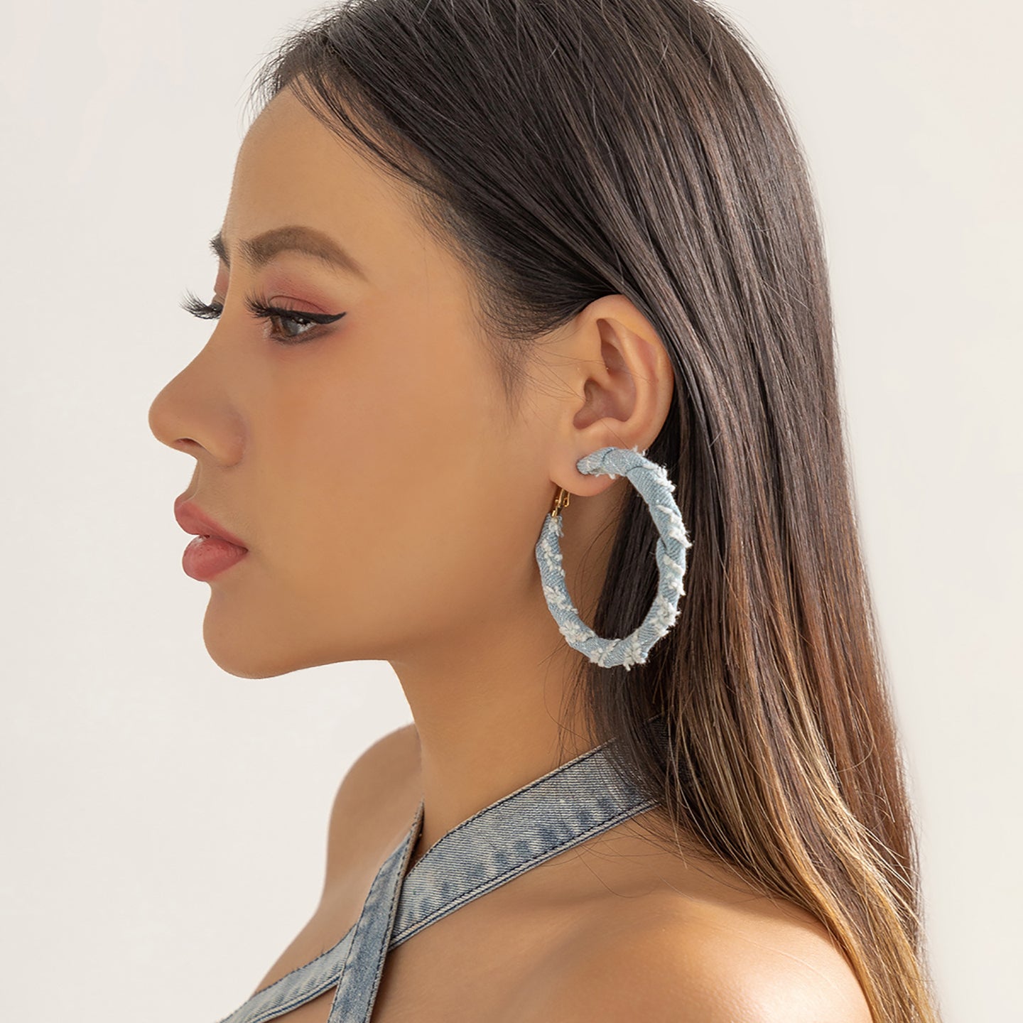 Circular Half Hoop Earrings