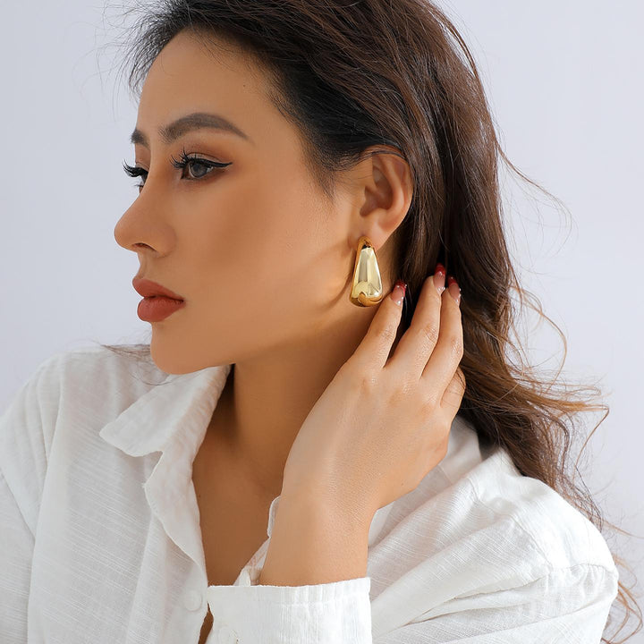 Teardrop Shaped Studs Earrings