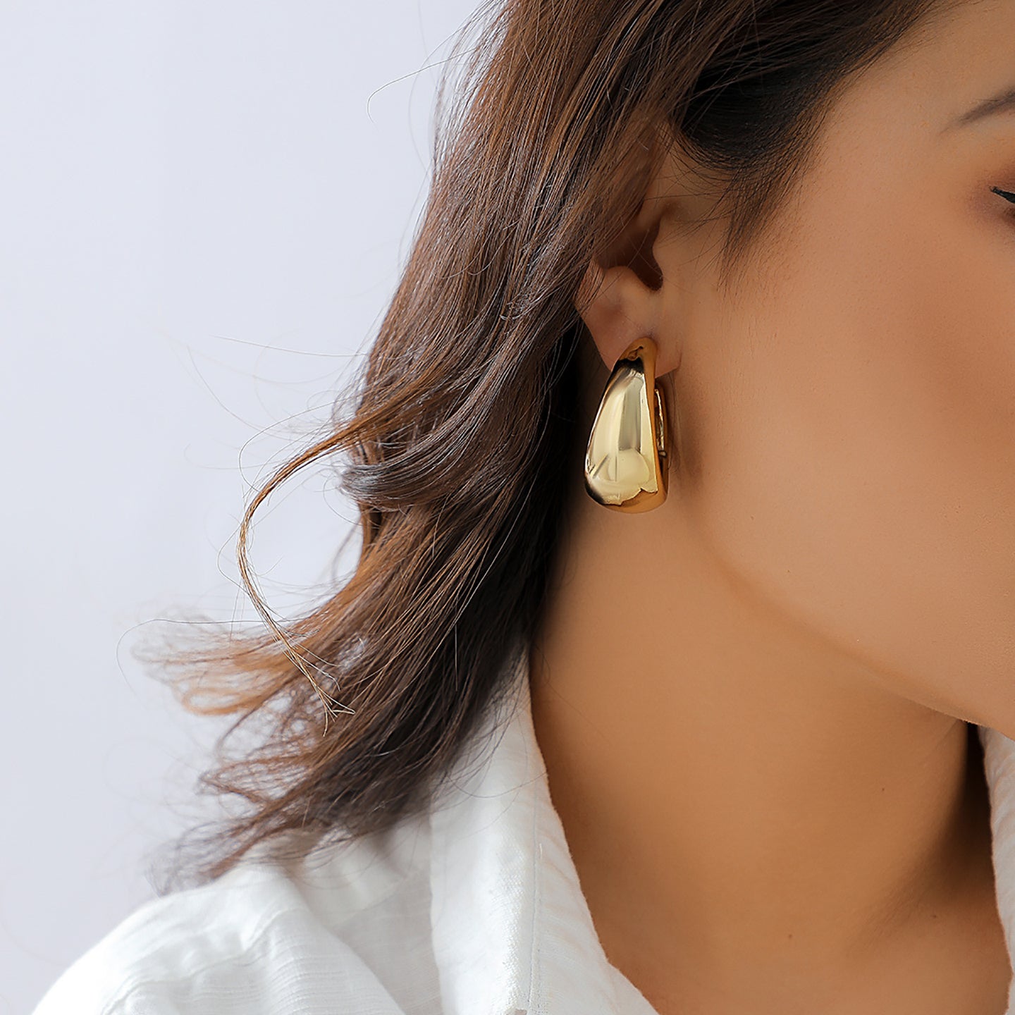 Teardrop Shaped Studs Earrings
