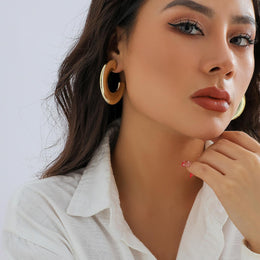 Circular Half Hoop Earrings