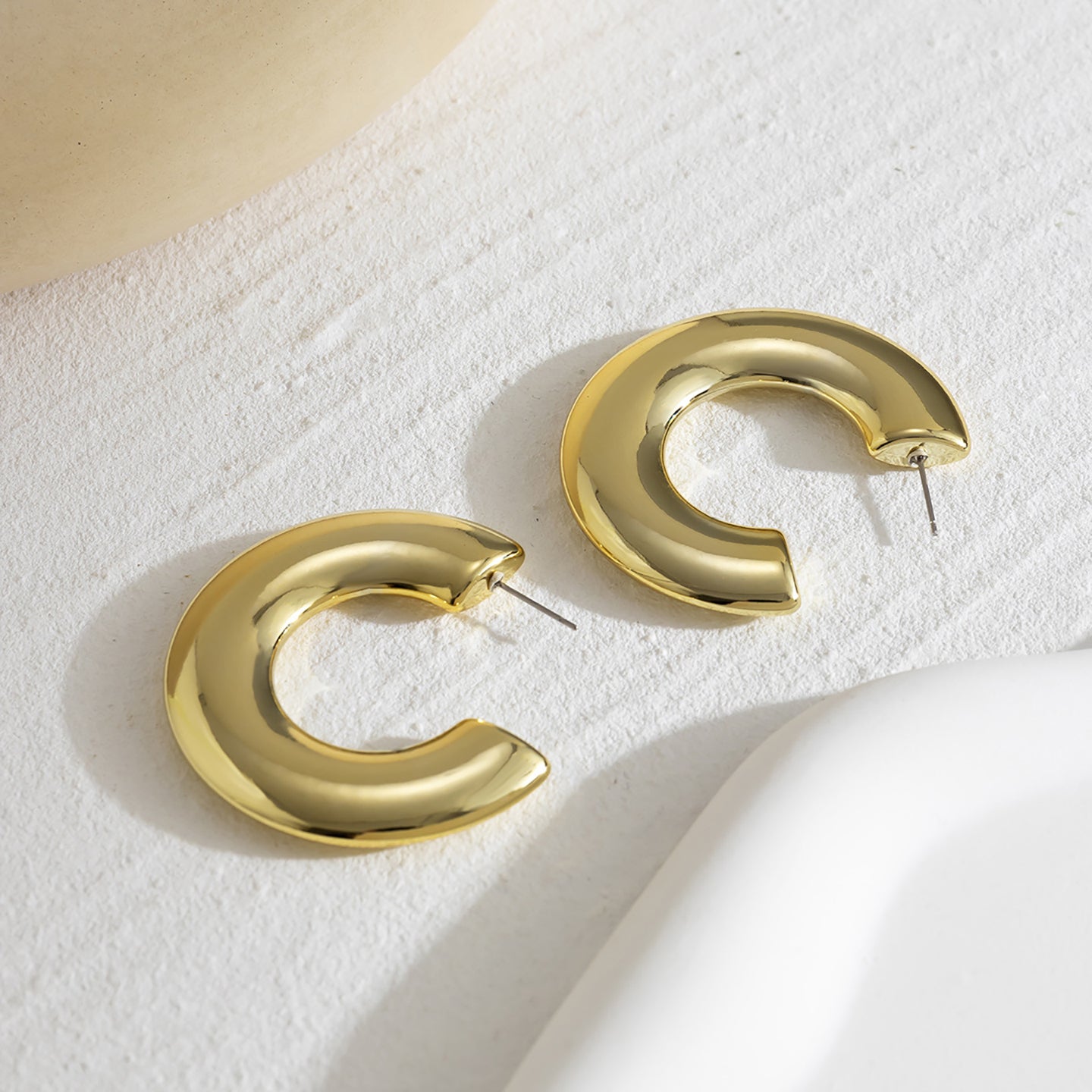 Circular Half Hoop Earrings