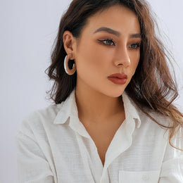 Circular Half Hoop Earrings