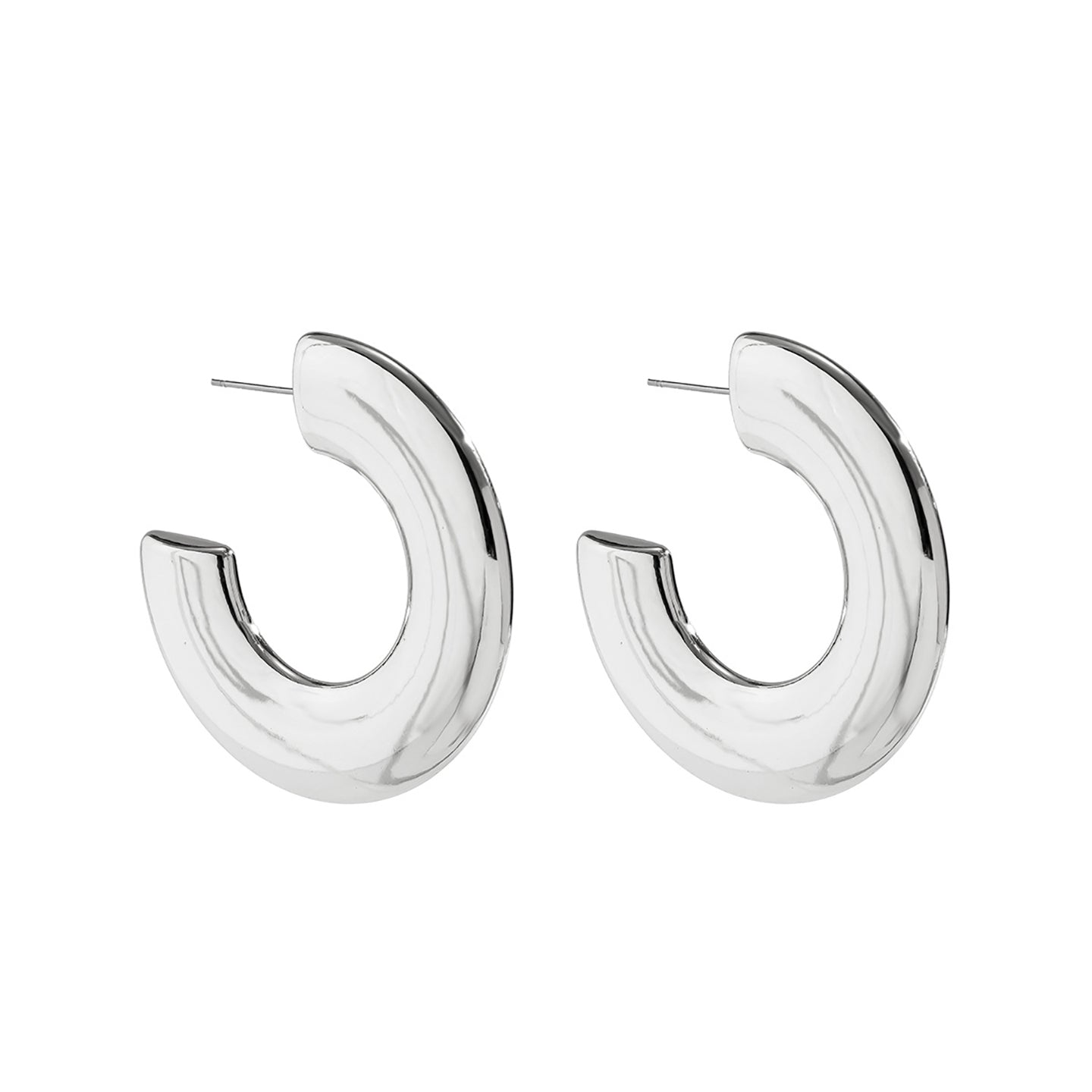 Circular Half Hoop Earrings
