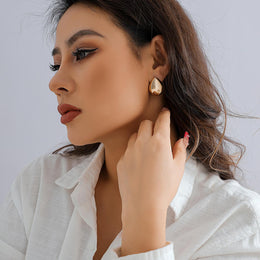 Teardrop Shaped Studs Earrings