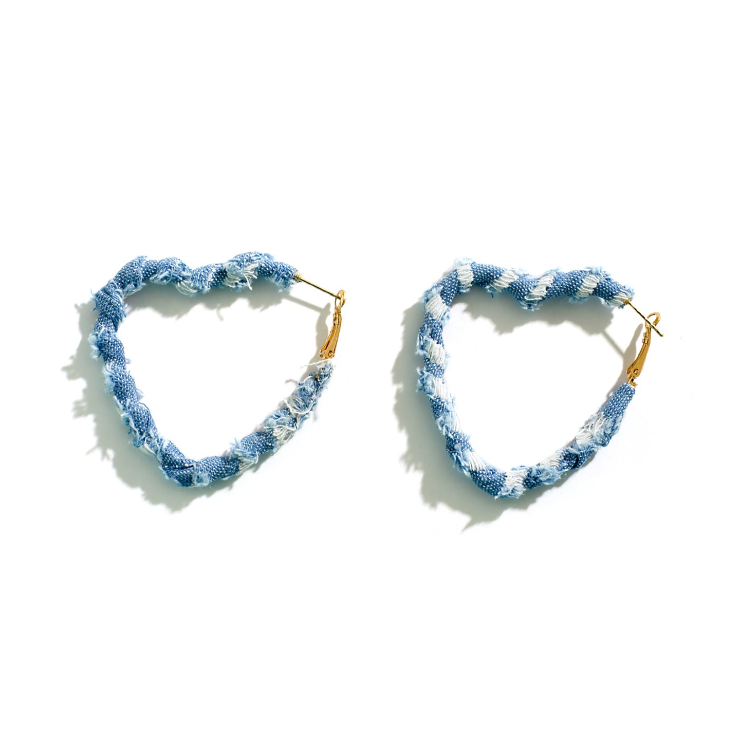 Heart Shaped Half Hoop Earrings
