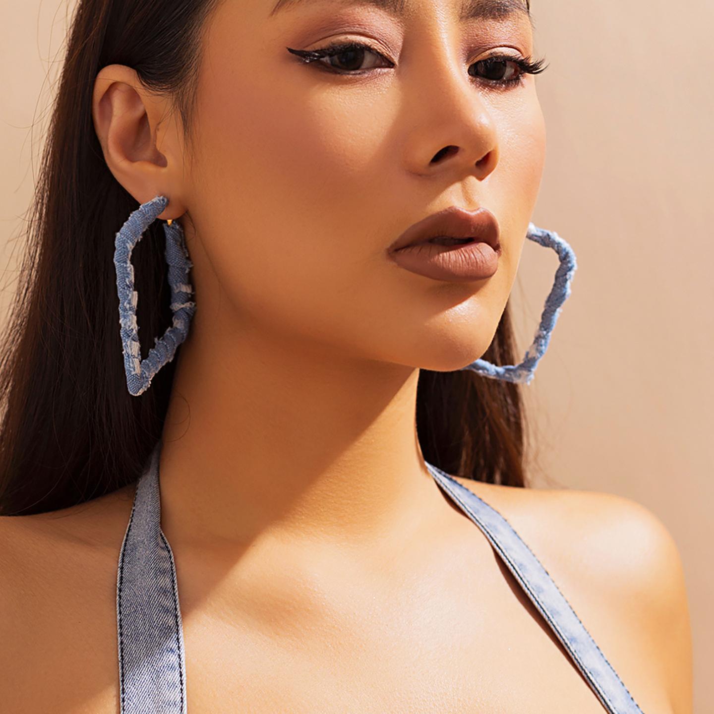Square Half Hoop Earrings