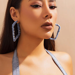 Square Half Hoop Earrings