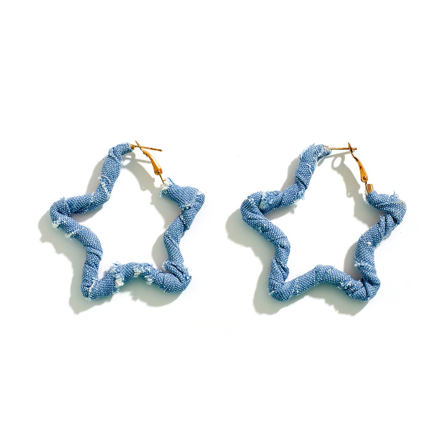 Star Shaped Half Hoop Earrings