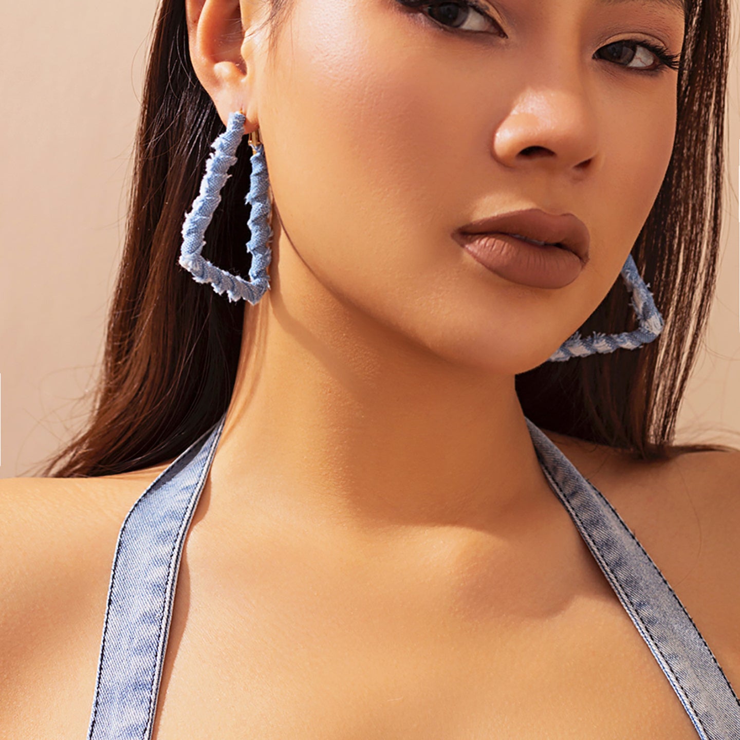 Triangular Half Hoop Earrings