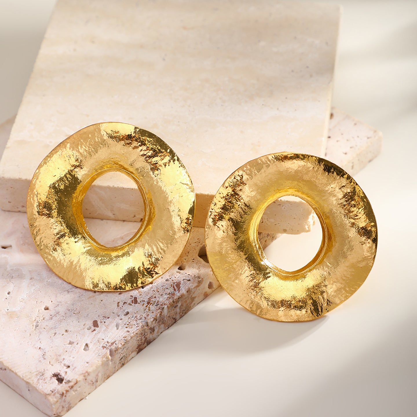 Gold Plated Oval Studs