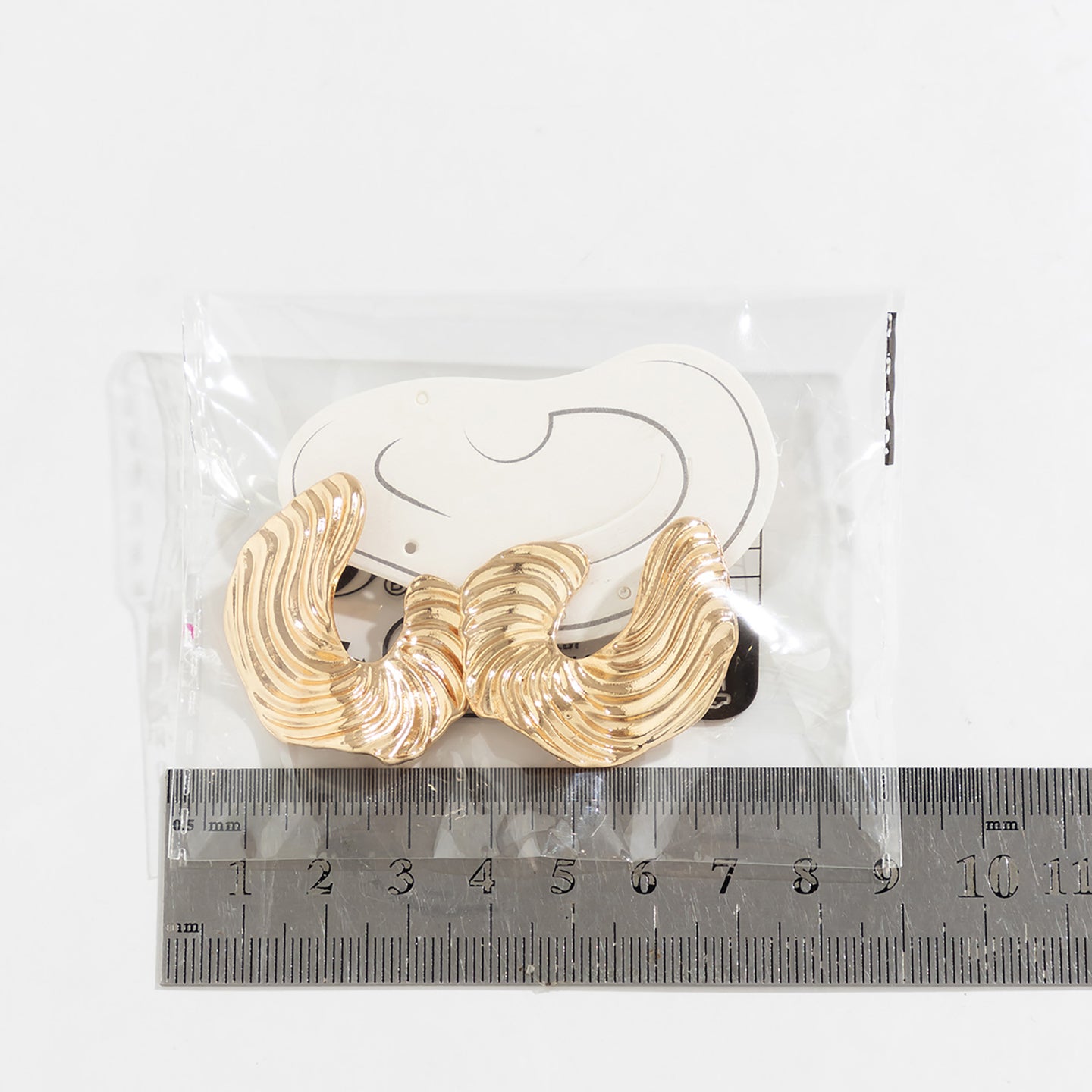Gold-Plated Oval Drop Earrings