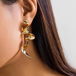 Gold-Plated Classic Drop Earrings