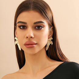 Leaf Shaped Studs Earrings