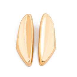 Gold-Plated Contemporary Drop Earrings