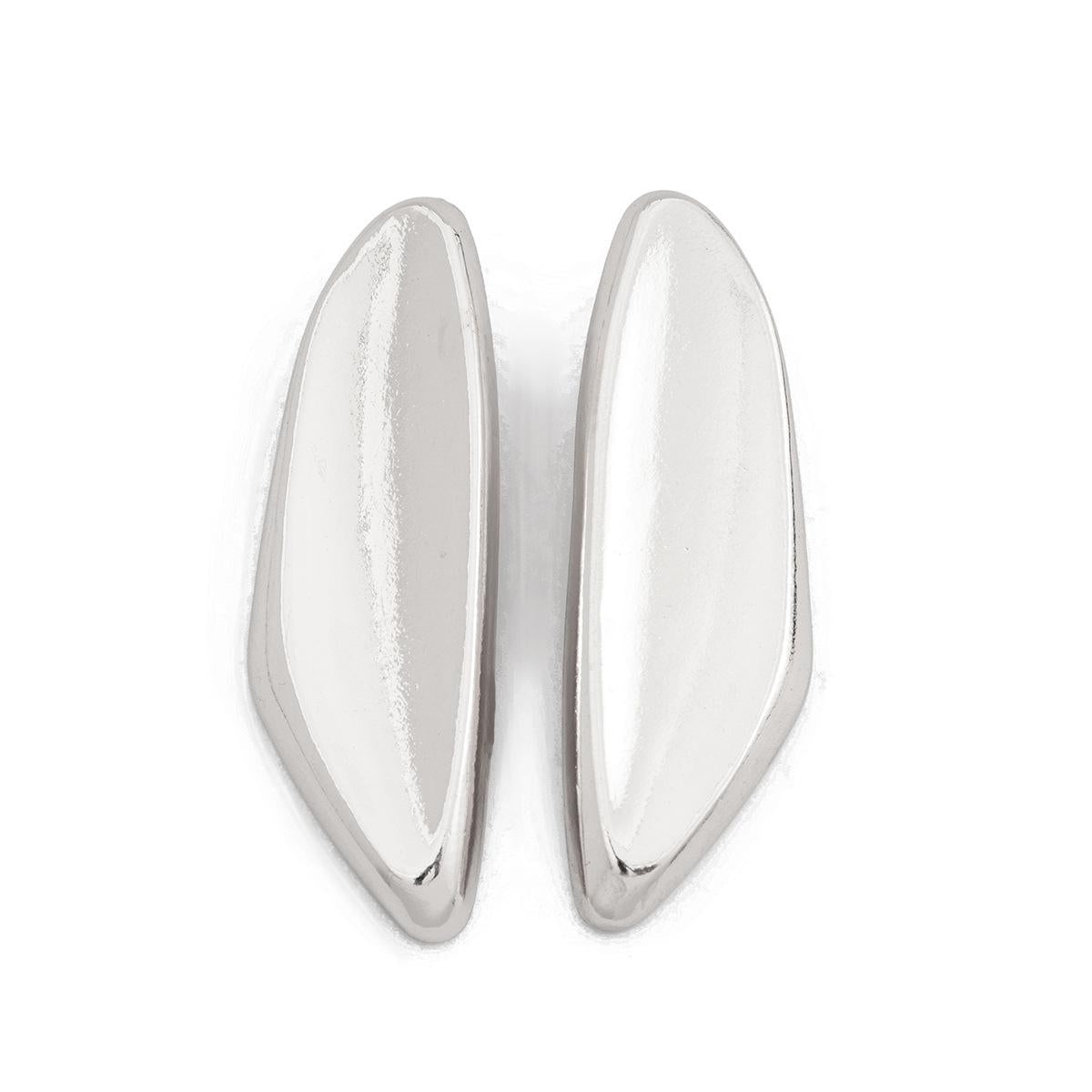 Silver-Plated Contemporary Drop Earrings