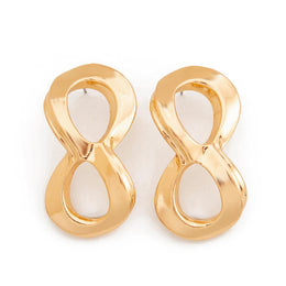 Gold Plated Contemporary Drop Earrings