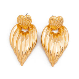 Leaf Shaped Drop Earrings