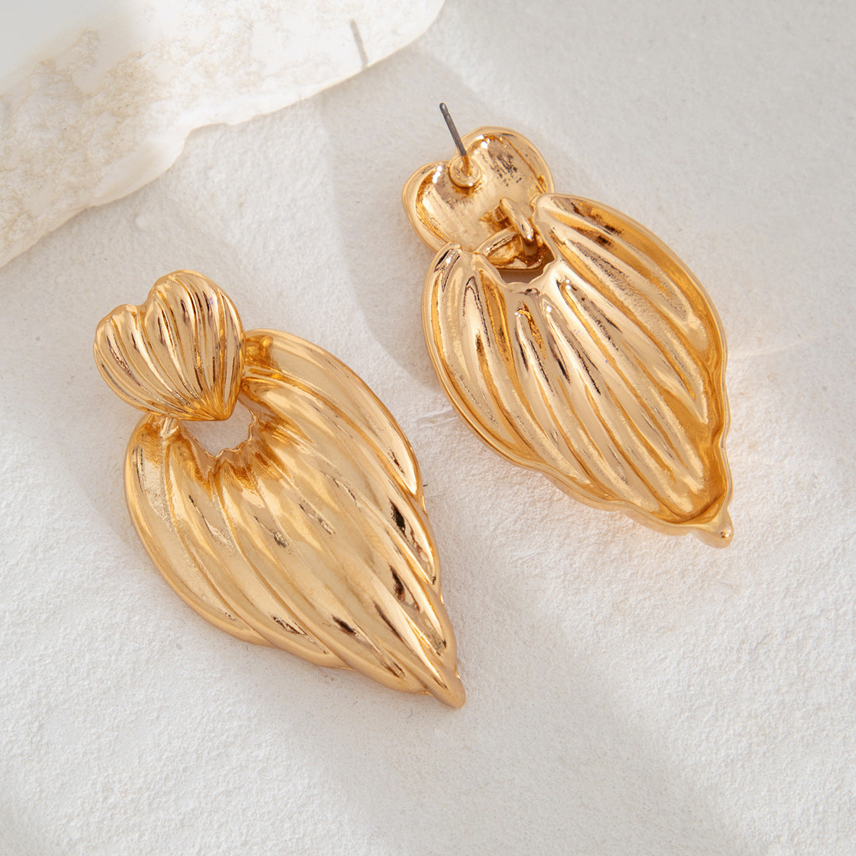 Leaf Shaped Drop Earrings