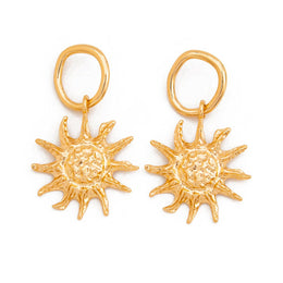 Gold-Plated Contemporary Drop Earrings