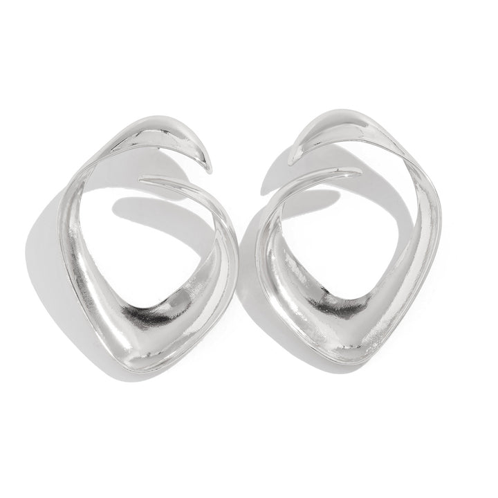 Silver-Plated Contemporary Drop Earrings