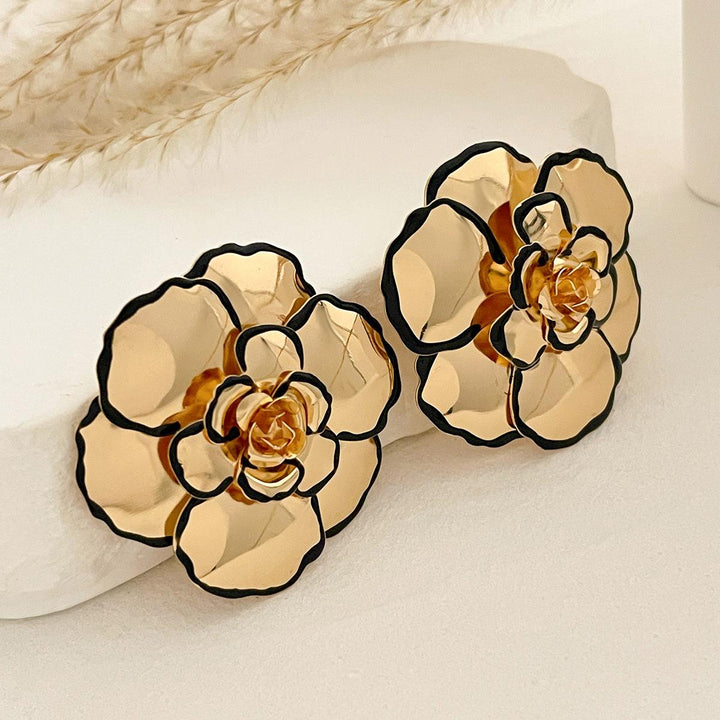 Gold Plated Floral Shaped Studs