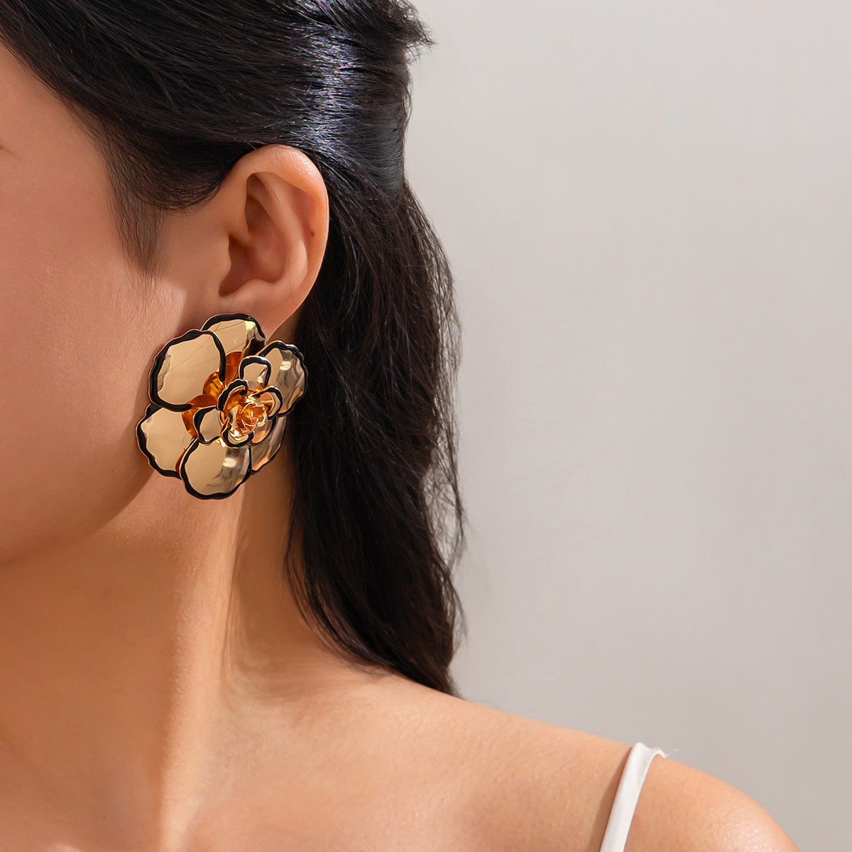 Gold Plated Floral Shaped Studs
