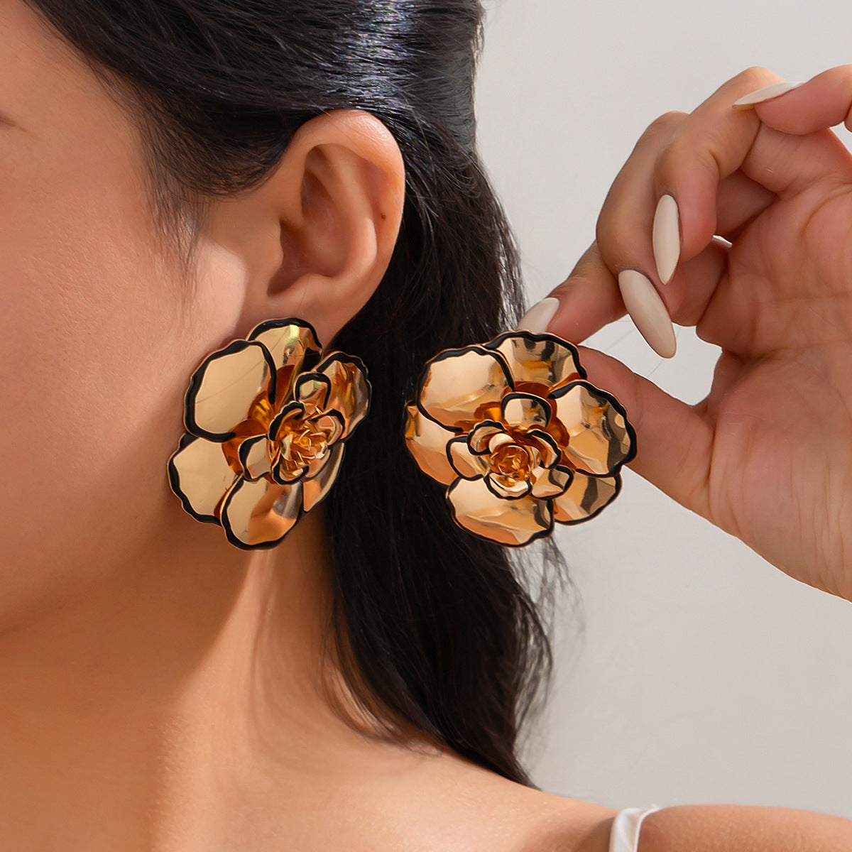 Gold Plated Floral Shaped Studs