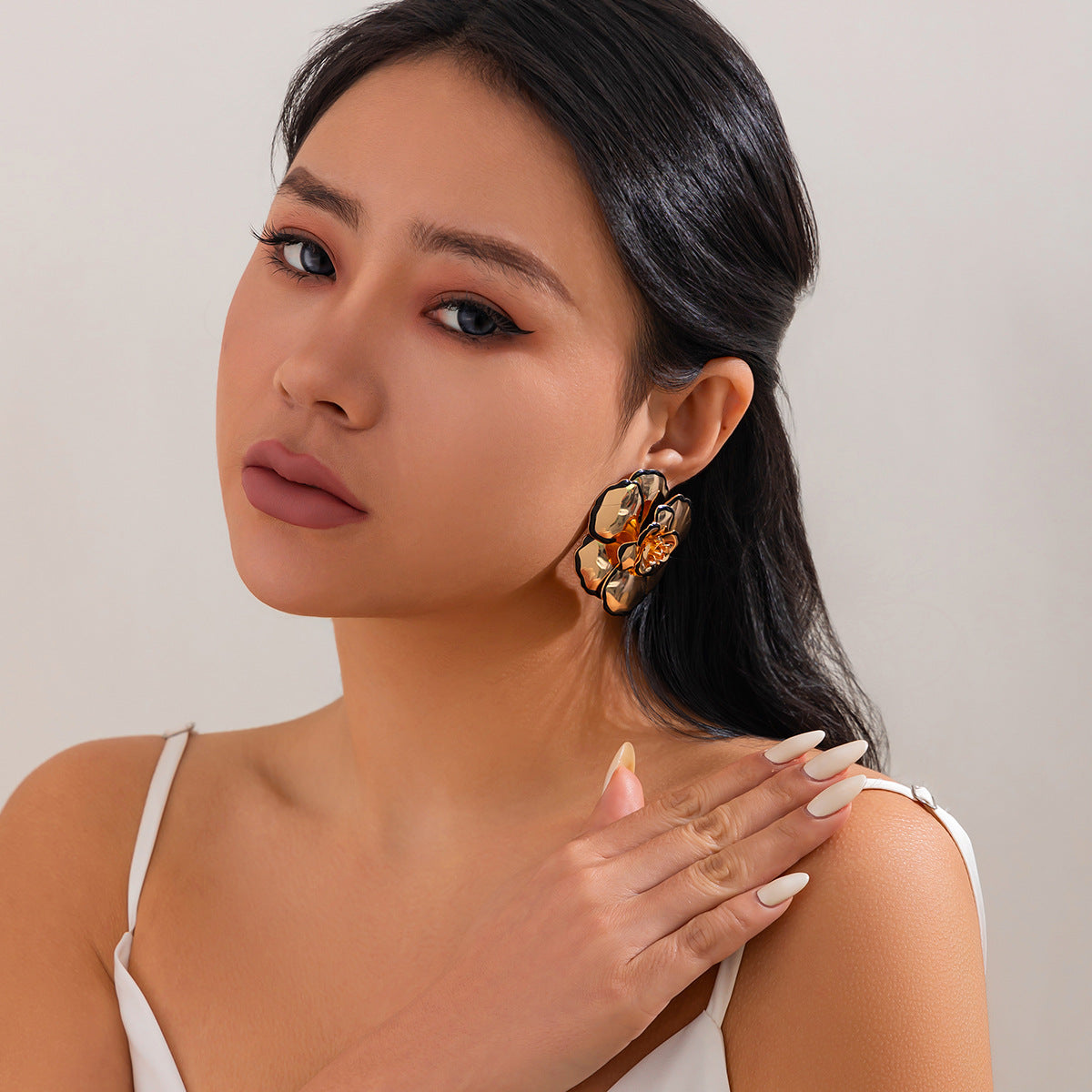 Gold Plated Floral Shaped Studs
