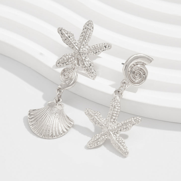 Silver-Plated Contemporary Drop Earrings