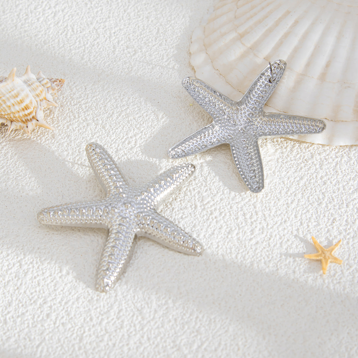 Silver-Plated Star Shaped Studs