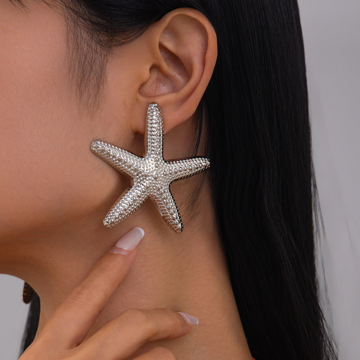 Silver-Plated Star Shaped Studs