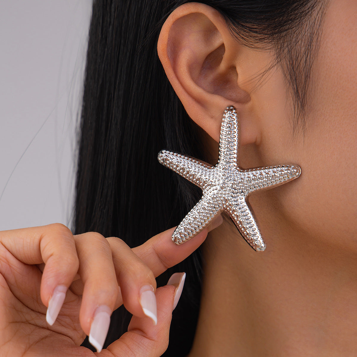 Silver-Plated Star Shaped Studs