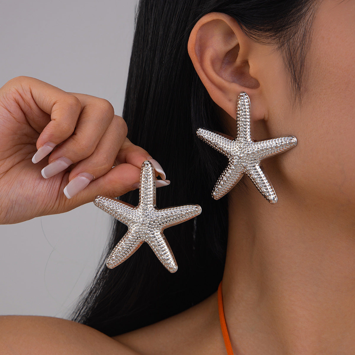 Silver-Plated Star Shaped Studs