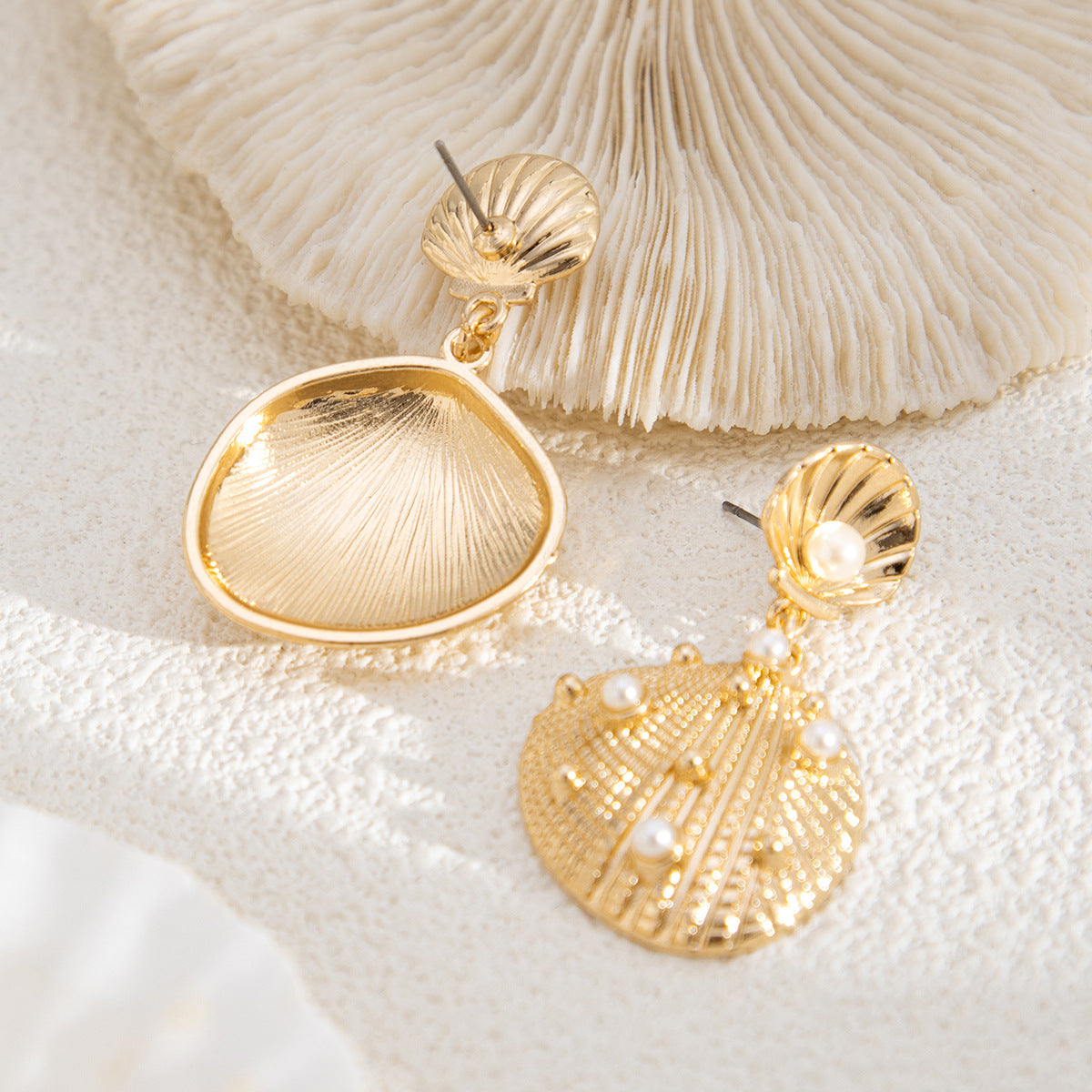 Gold Plated Artificial Stones Studded Contemporary Drop Earrings