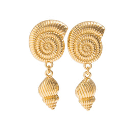 Gold-Plated Contemporary Drop Earrings