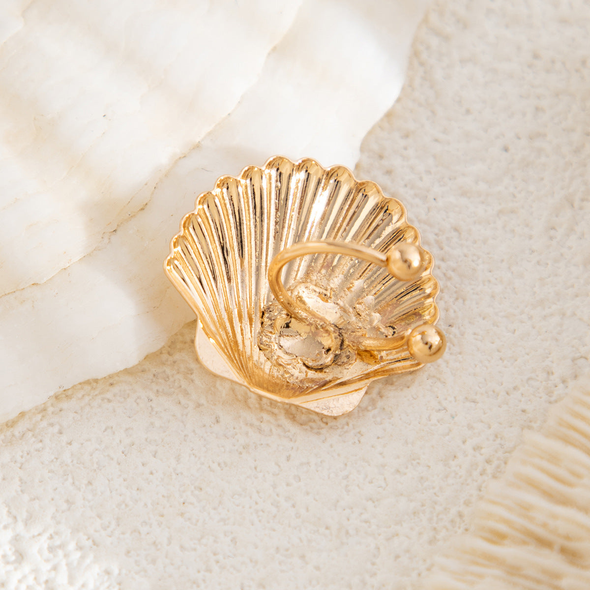 Gold Plated Contemporary Ear Cuff