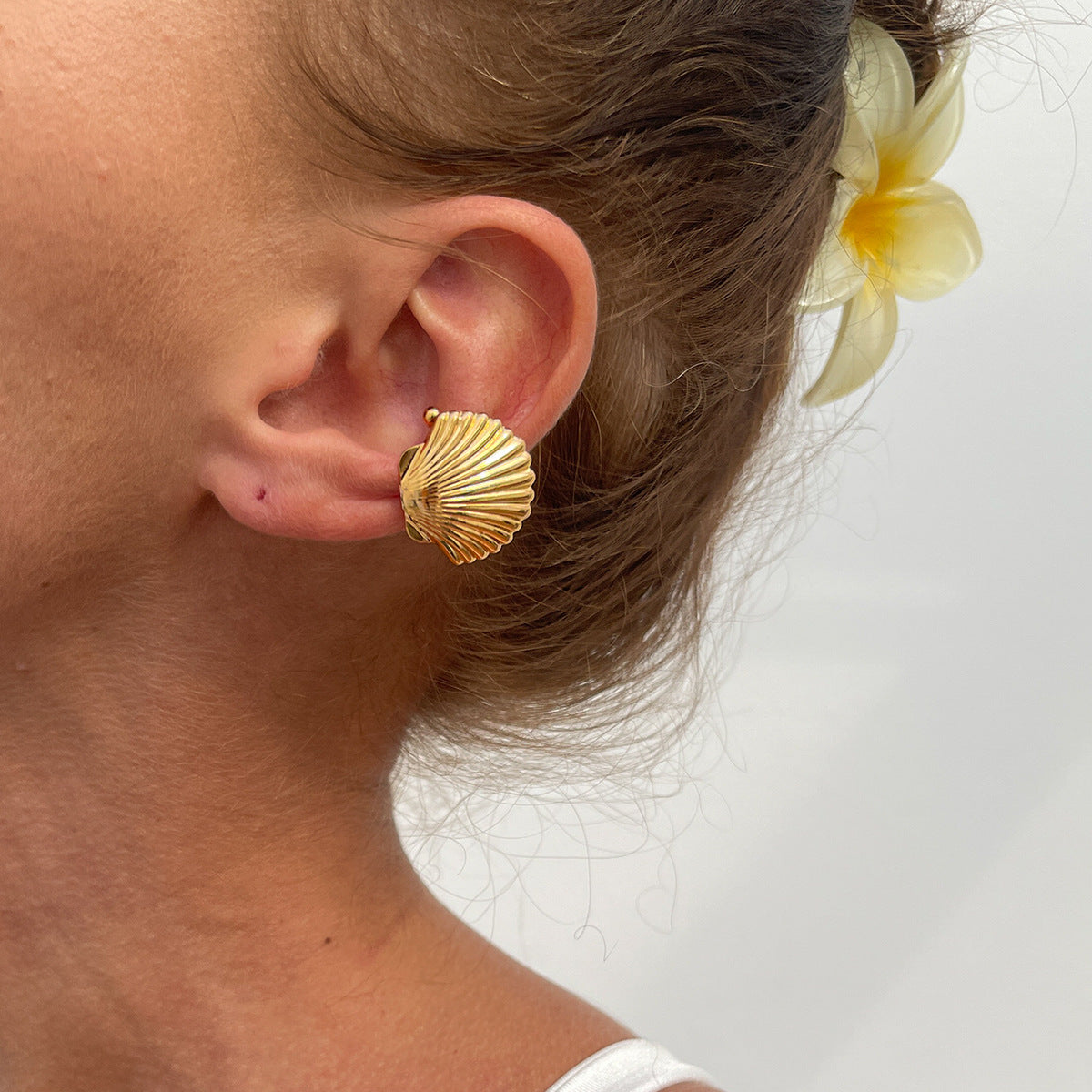 Gold Plated Contemporary Ear Cuff