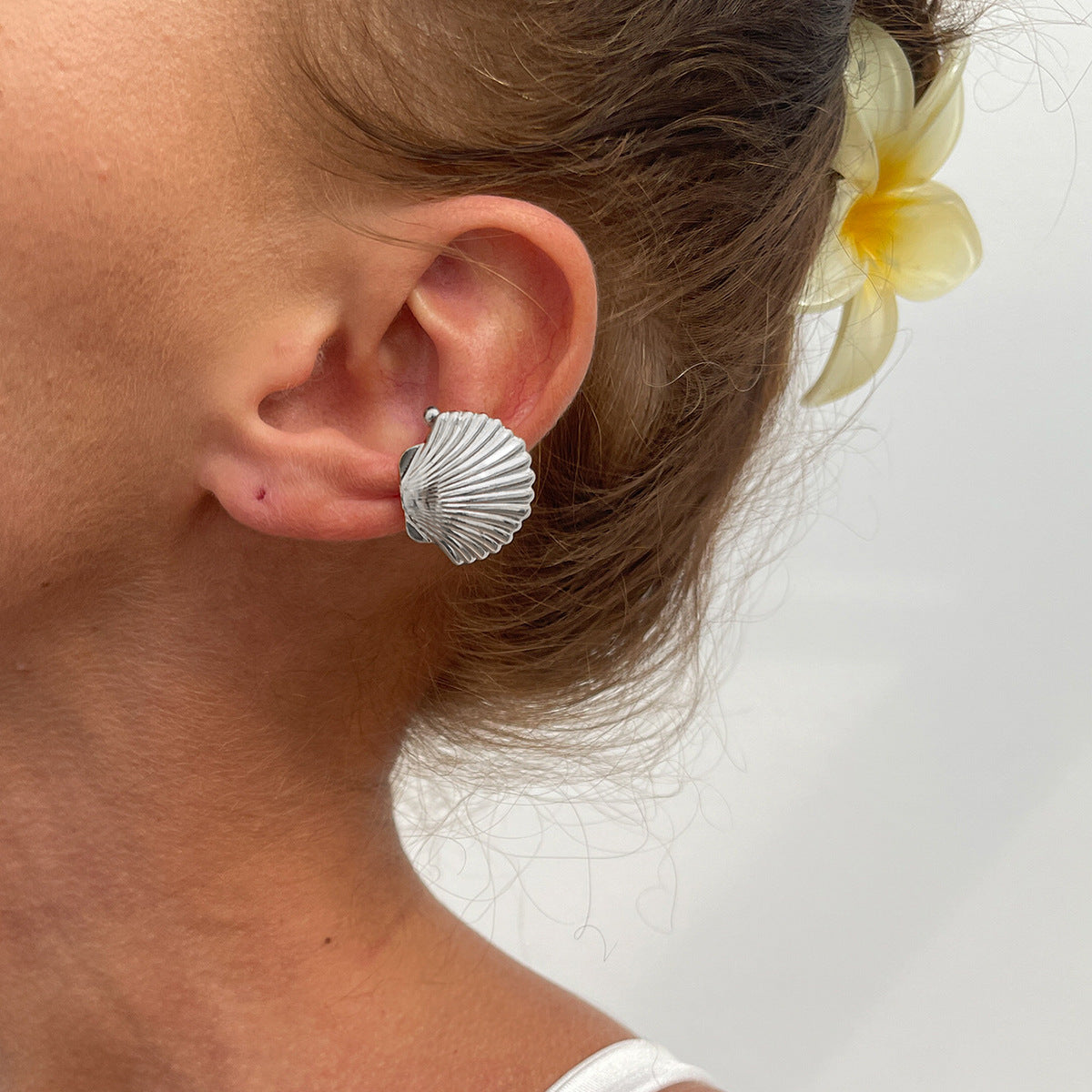 Silver-Plated Contemporary Studs