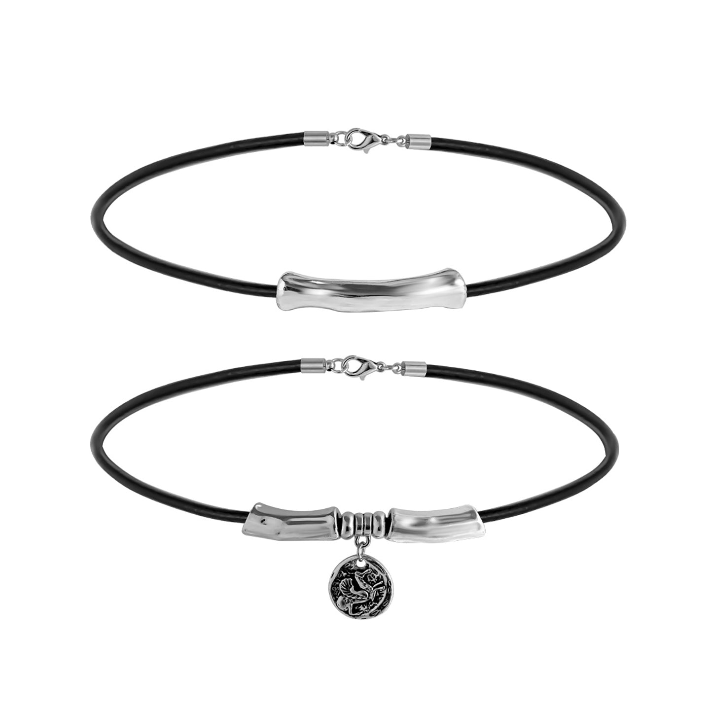 Set of 2 Silver-Plated Chain