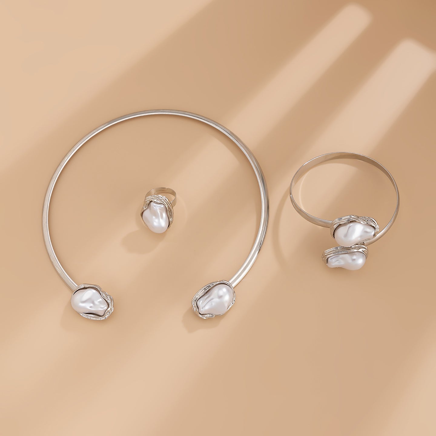 Silver-Plated Open Necklace