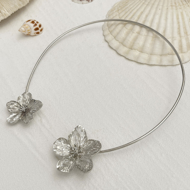 Silver-Plated Open Necklace