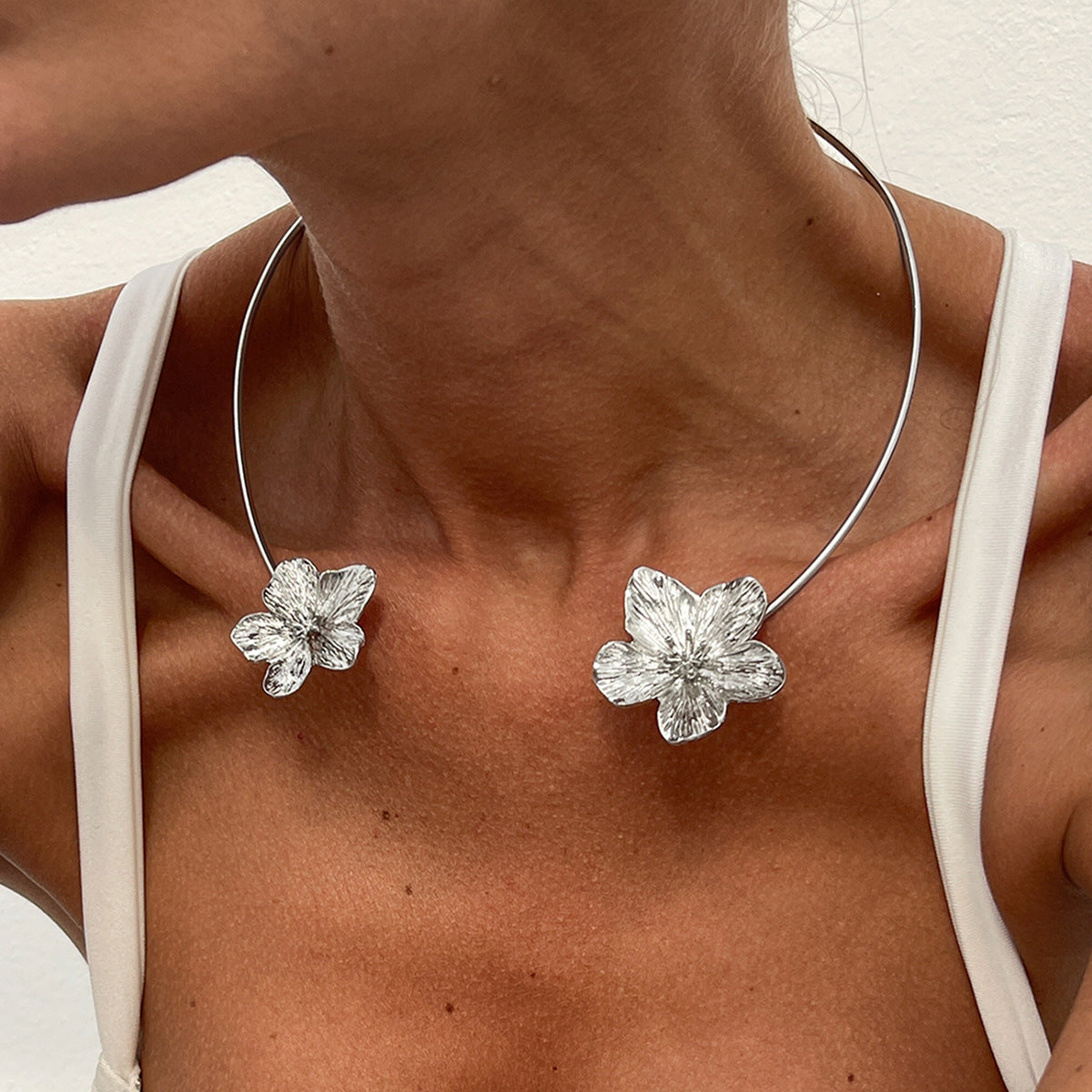 Silver-Plated Open Necklace