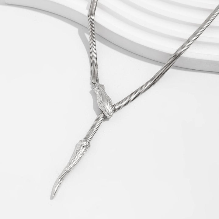 Silver-Plated  Stainless Steel Statement Chain