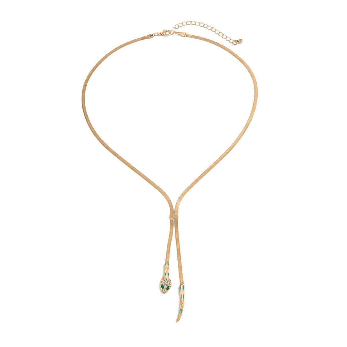 Gold-Plated Artificial Stones Studded Necklace