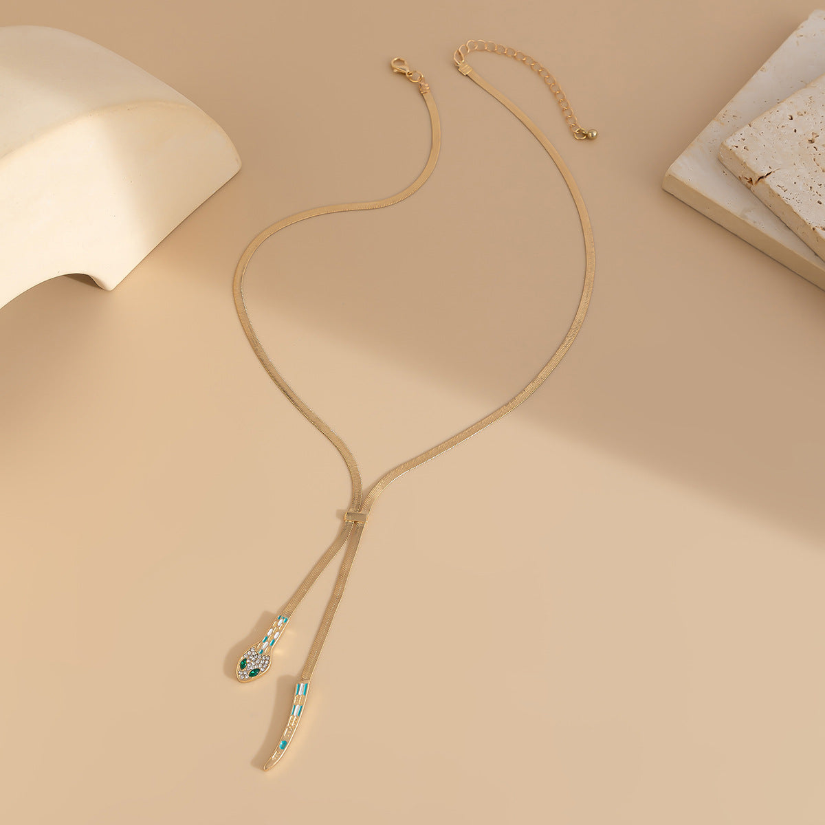 Gold-Plated Artificial Stones Studded Necklace