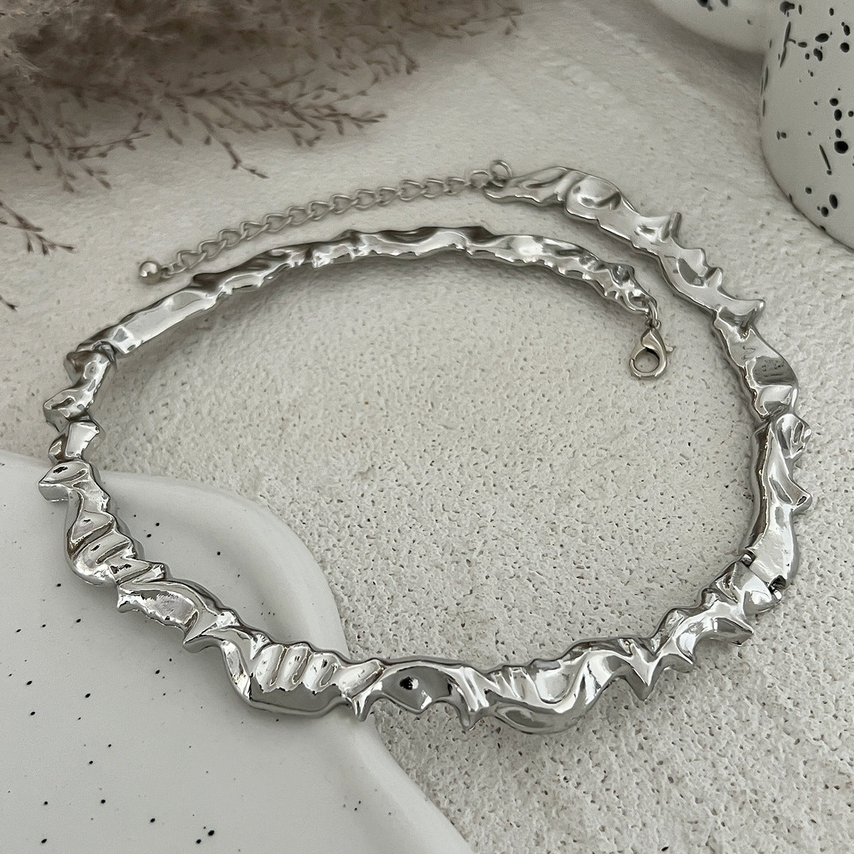 Silver-Plated Statement Necklace